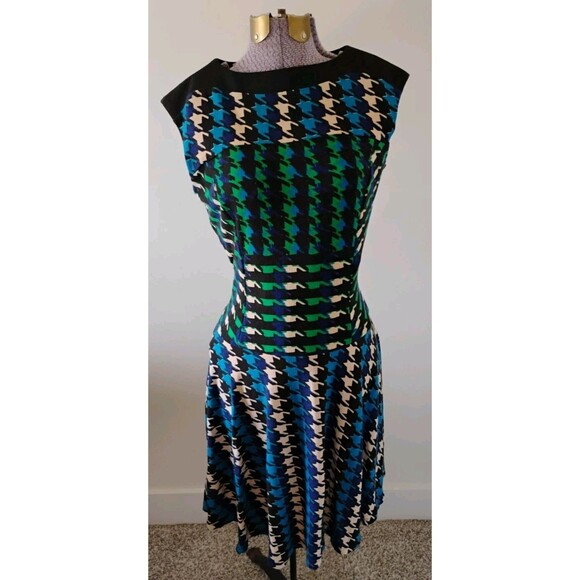Gabby Skye Dresses & Skirts - Gabby Skye Houndstooth Knit Dress Women's sz 4 Career Office Work Party NWT